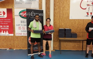 Karine Maury et Ragoul Rubamohan finalistes en MX R4, à droite le président est concentré