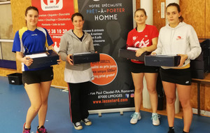 Yoshimi Chauvel et Lucie Hoffmann finalistes, et les gagnantes Camille Gaillard et Océane Levallois en DD N3