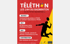 Téléthon et nos 24h de bad !