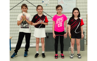 Manon C 2ème, Angèle 3ème, Manon R 3ème en poussines