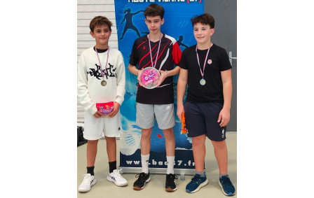 Bastien vainqueur en minimes (sur 17, 4 poules)